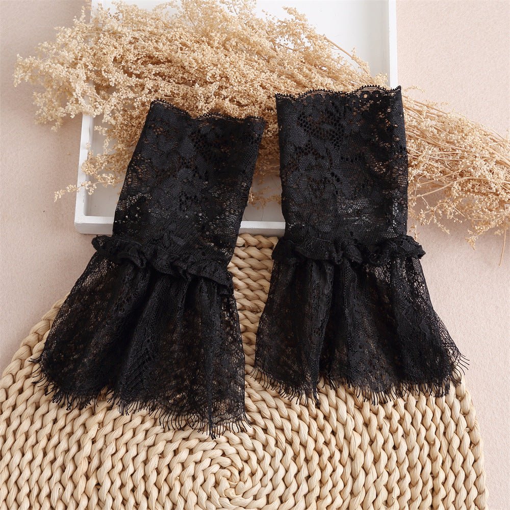 Pleated Lace Mesh Cuff Sleeves (MAC425)