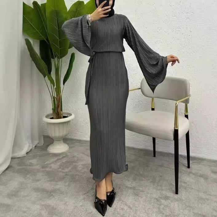 Pleated Maxi Dress(MS428)