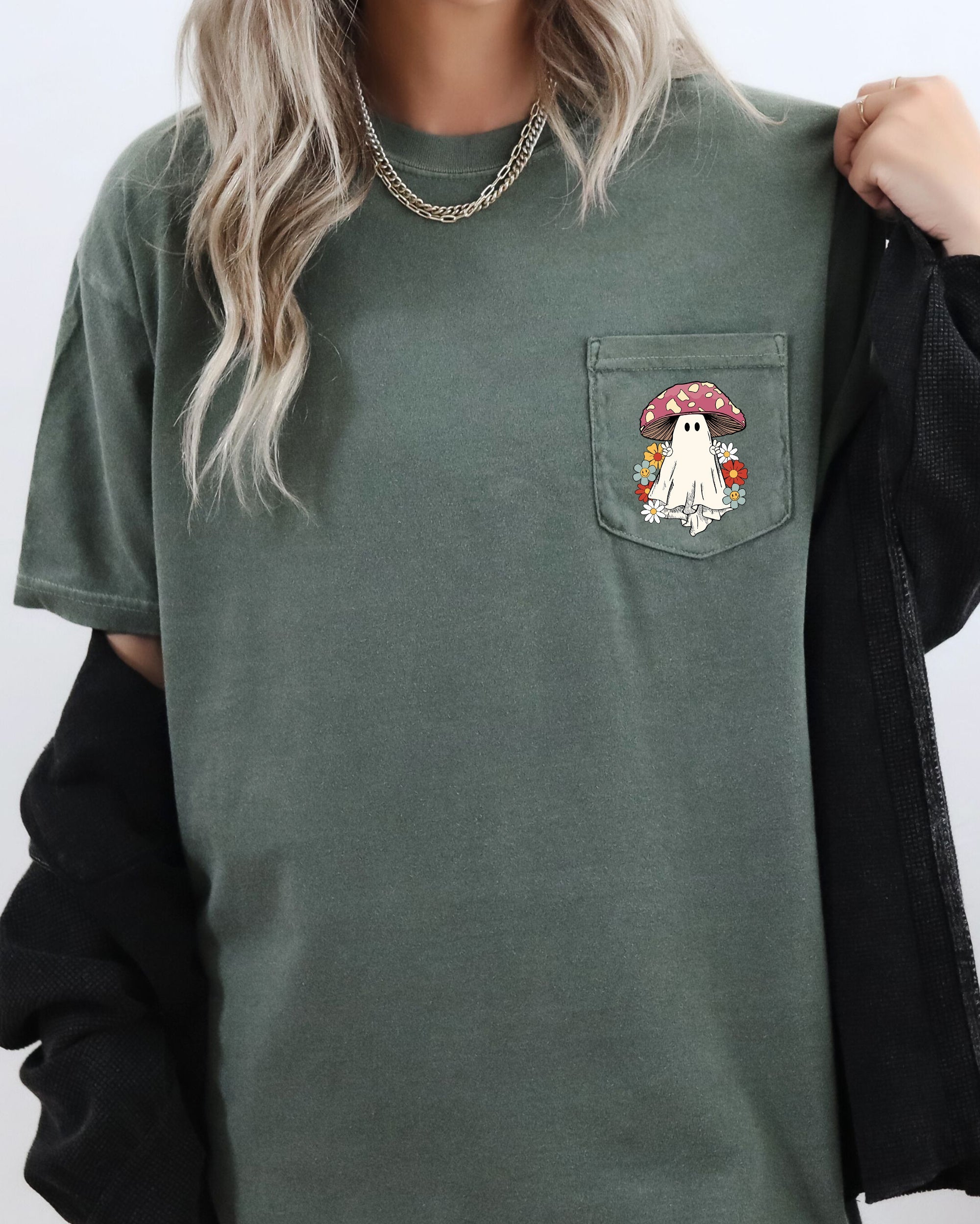 Ghost Mushroom Comfort Colors Tee