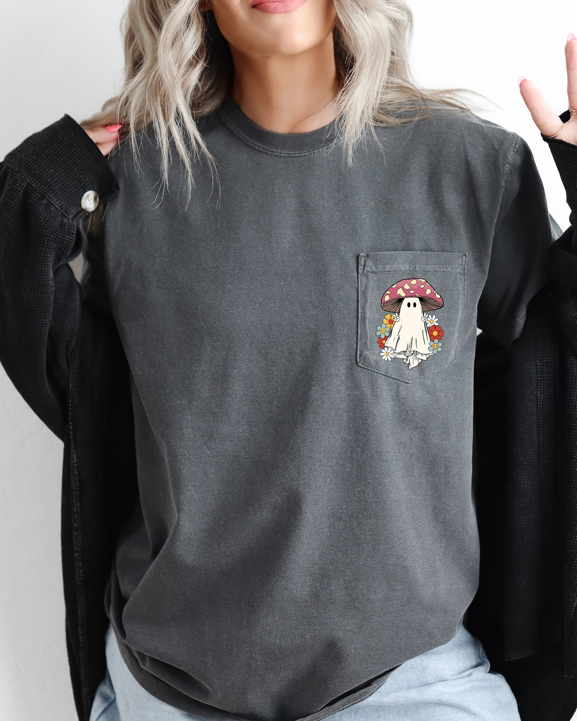 Ghost Mushroom Comfort Colors Tee
