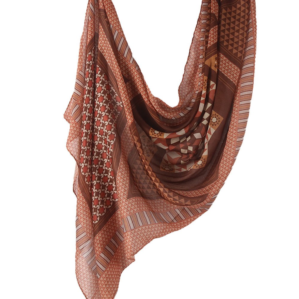 Poly-Cotton Printed Hijab Scarf (MH214)