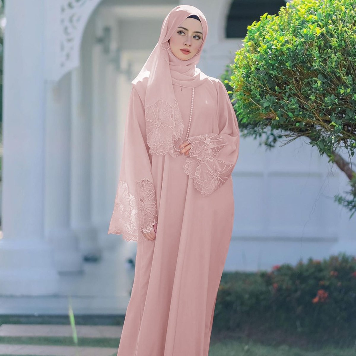 Prayer Abaya with Matching Hijab (MA396)