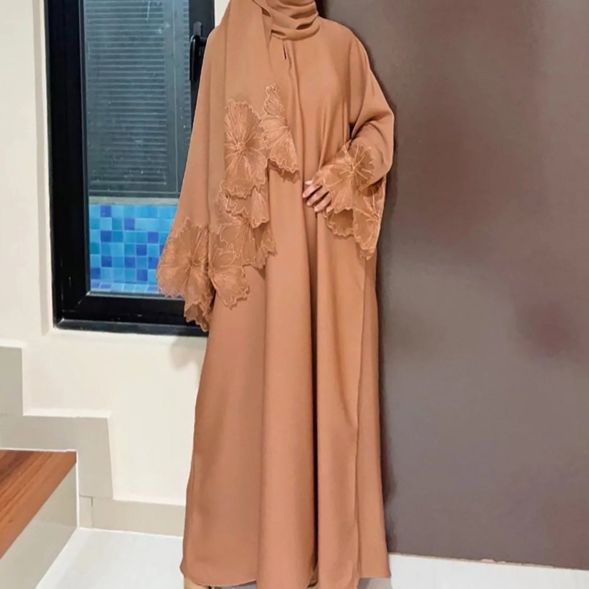 Prayer Abaya with Matching Hijab (MA396)