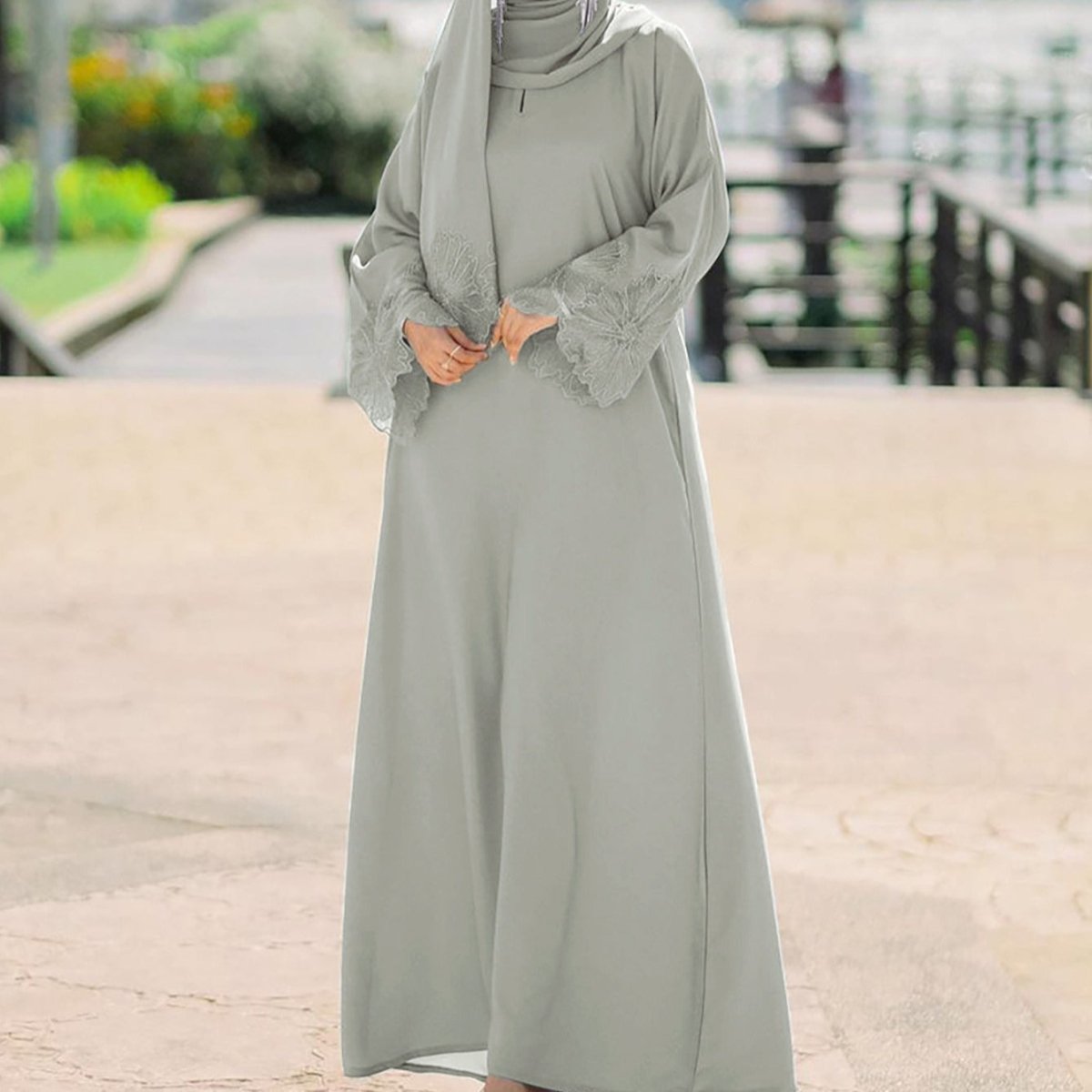 Prayer Abaya with Matching Hijab (MA396)
