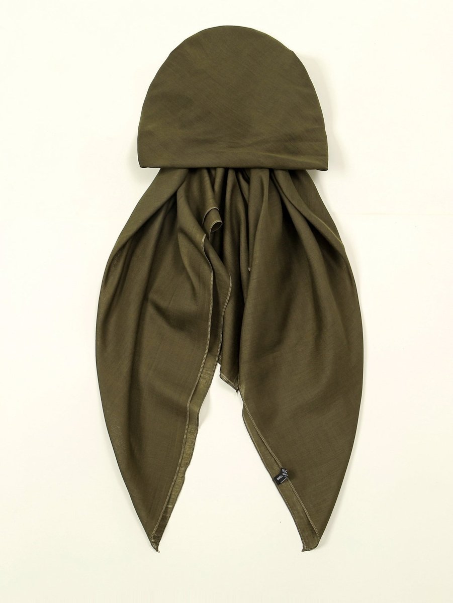 Premium Elastic Turban Caps Triangle Headwrap with Two-Tail Pullover Design (MH118)