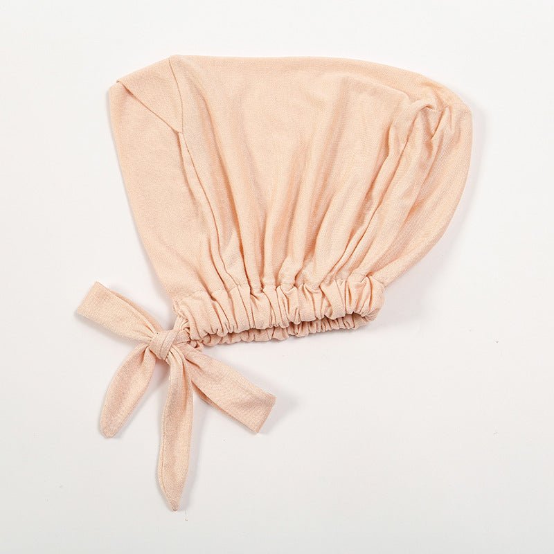 Premium Mercerized Cotton Cross-Strap Design Hijab Cap with Adjustable Brim (MH116)