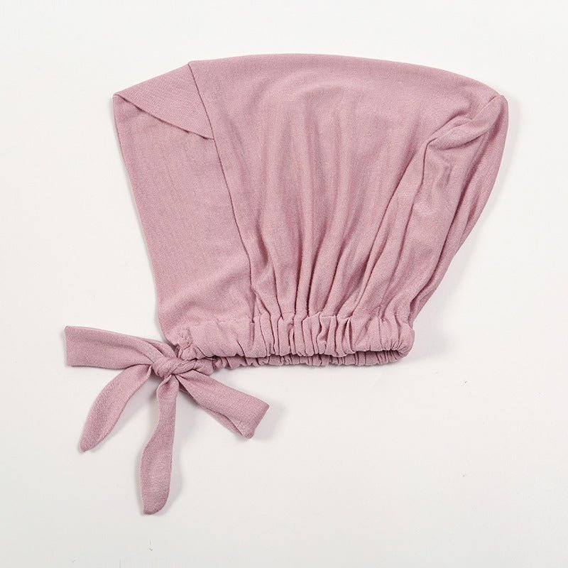 Premium Mercerized Cotton Cross-Strap Design Hijab Cap with Adjustable Brim (MH116)