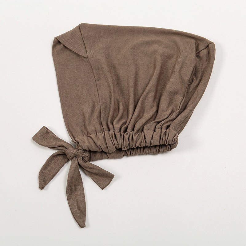 Premium Mercerized Cotton Cross-Strap Design Hijab Cap with Adjustable Brim (MH116)