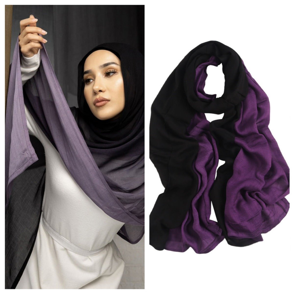 Premium Cotton Headscarves Gradient Hijab Collection(MH123)