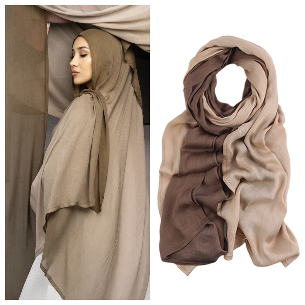 Premium Cotton Headscarves Gradient Hijab Collection(MH123)