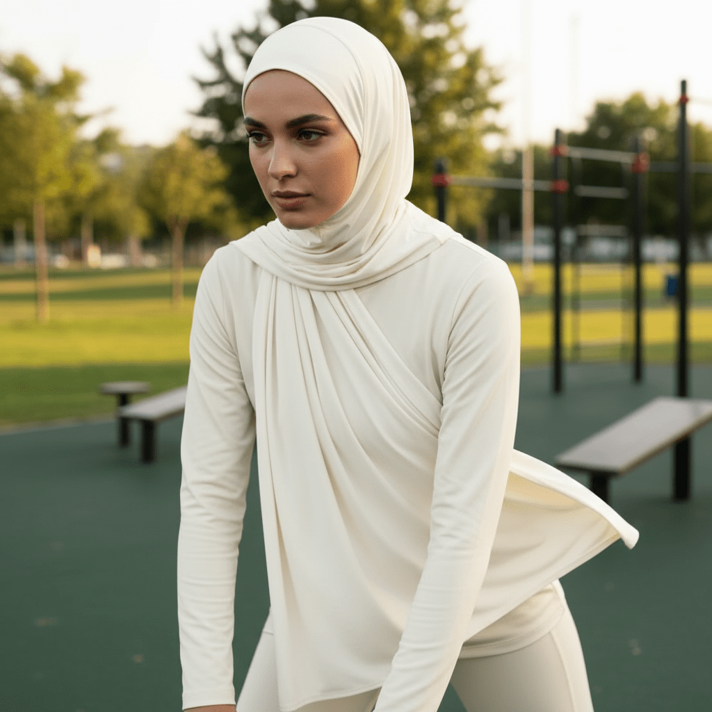 Premium Cooling Non-Slip Hijab |  Breathable Sports Hijab (MH196)