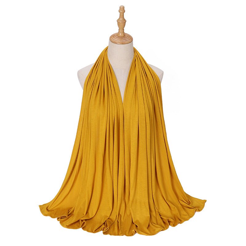 Premium Boho Style Large Mercerized Cotton Hijab (MH114）