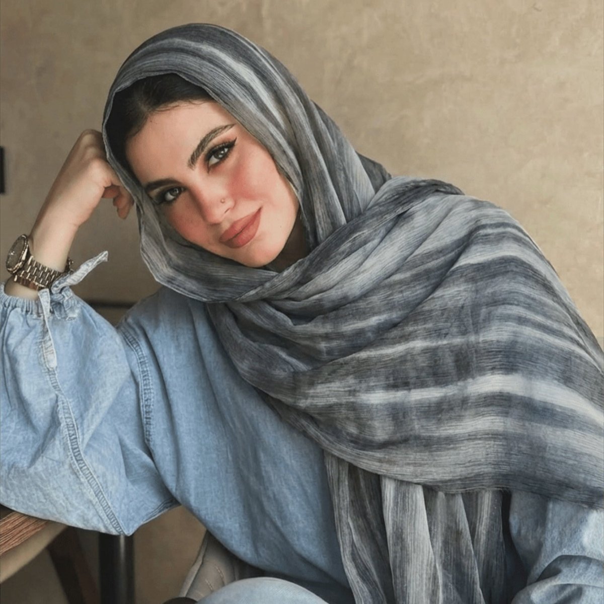 Rayon Gradient Tie-Dye Scarf  | Rayon Gradient Hijab (MH216)