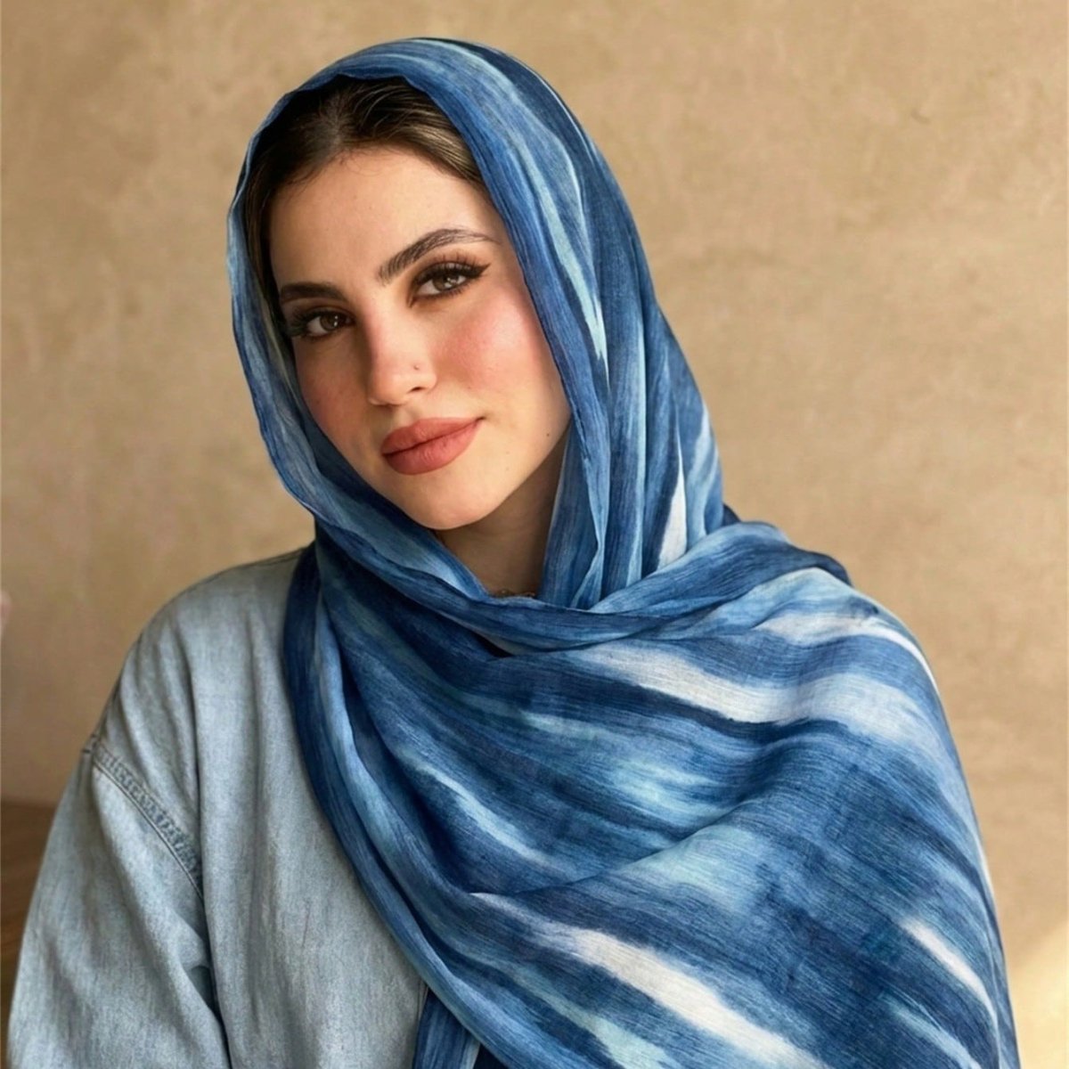 Rayon Gradient Tie-Dye Scarf  | Rayon Gradient Hijab (MH216)