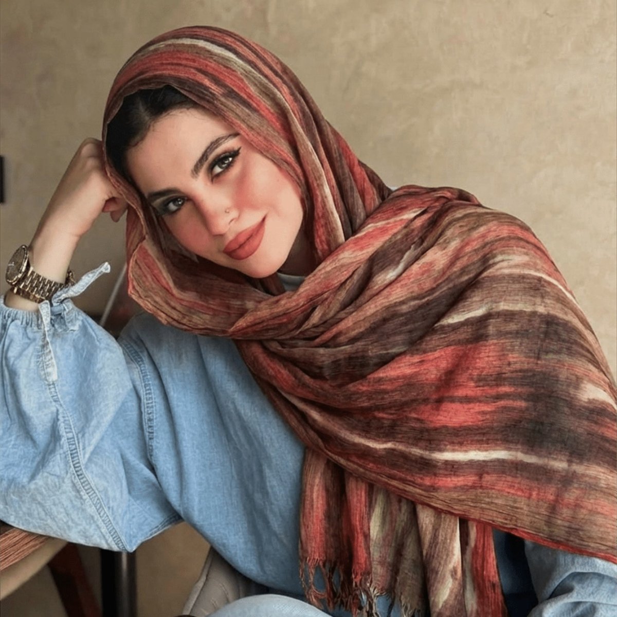 Rayon Gradient Tie-Dye Scarf  | Rayon Gradient Hijab (MH216)