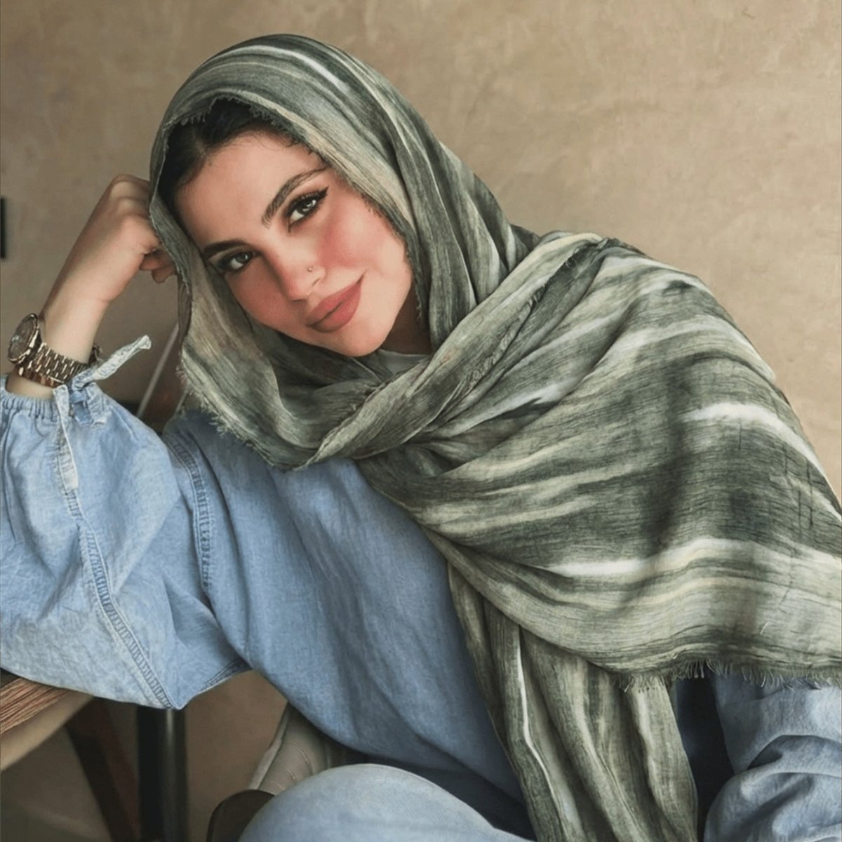 Rayon Gradient Tie-Dye Scarf  | Rayon Gradient Hijab (MH216)