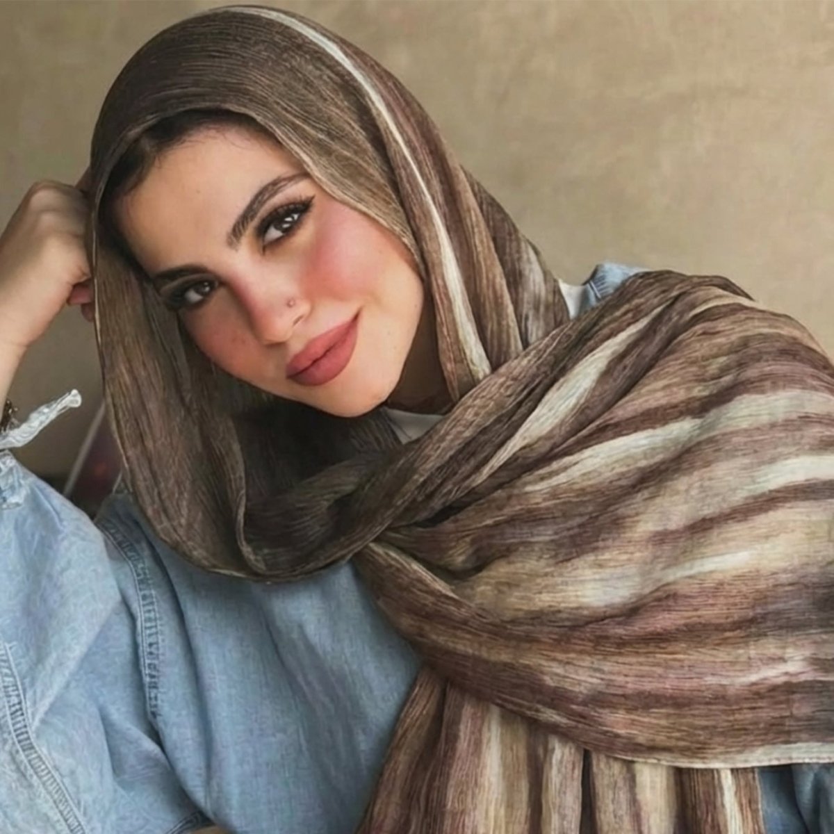 Rayon Gradient Tie-Dye Scarf  | Rayon Gradient Hijab (MH216)