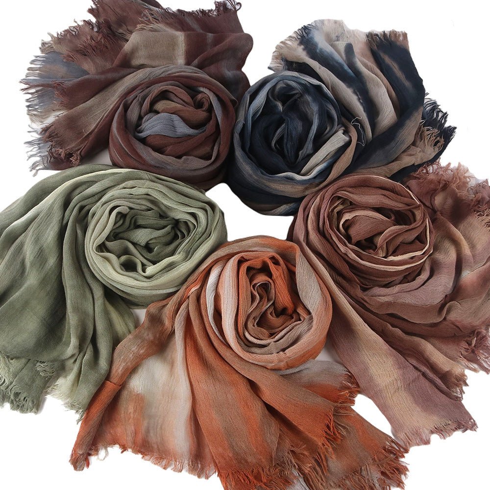 Rayon Gradient Tie-Dye Scarf  | Rayon Gradient Hijab (MH216)