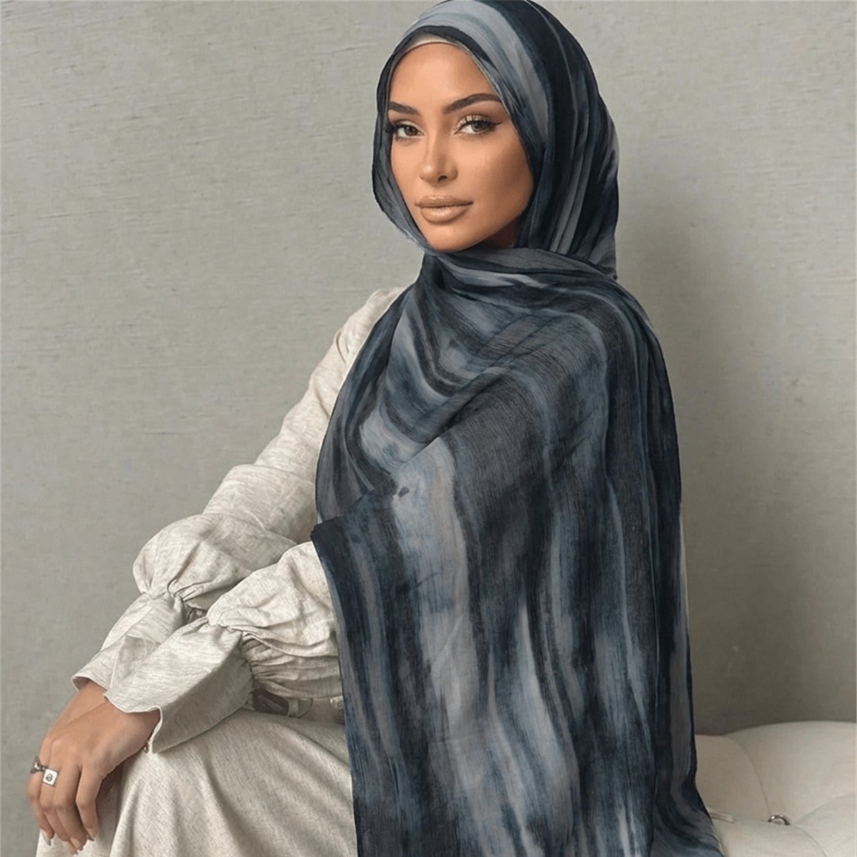Rayon Gradient Tie-Dye Scarf  | Rayon Gradient Hijab (MH216)