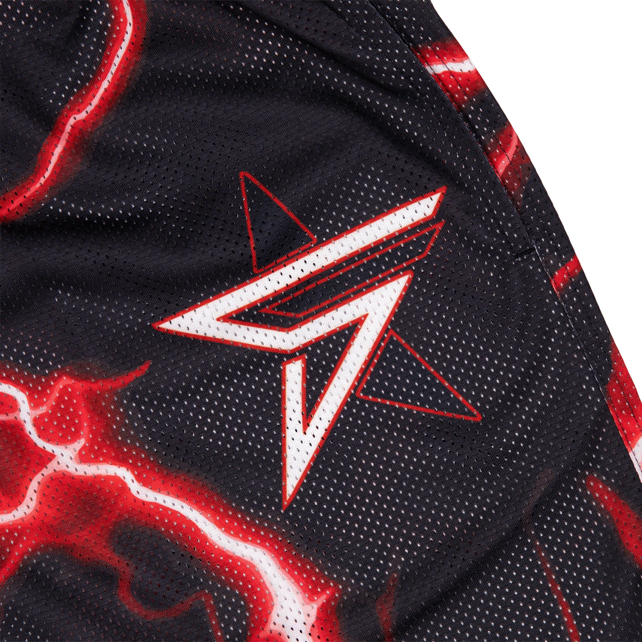 Common Hype x Five Stars Red Bolt Mesh Short