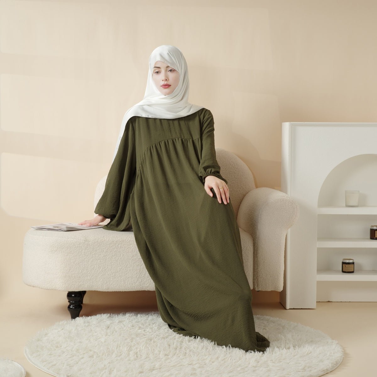 Reversible Abaya Made With Crepe Fabric (MA035)