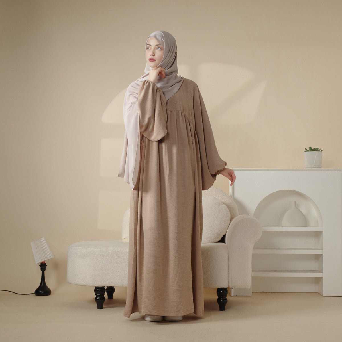 Reversible Abaya Made With Crepe Fabric (MA035)