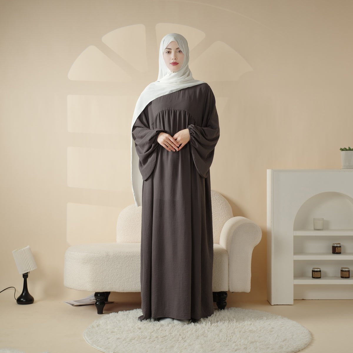 Reversible Abaya Made With Crepe Fabric (MA035)