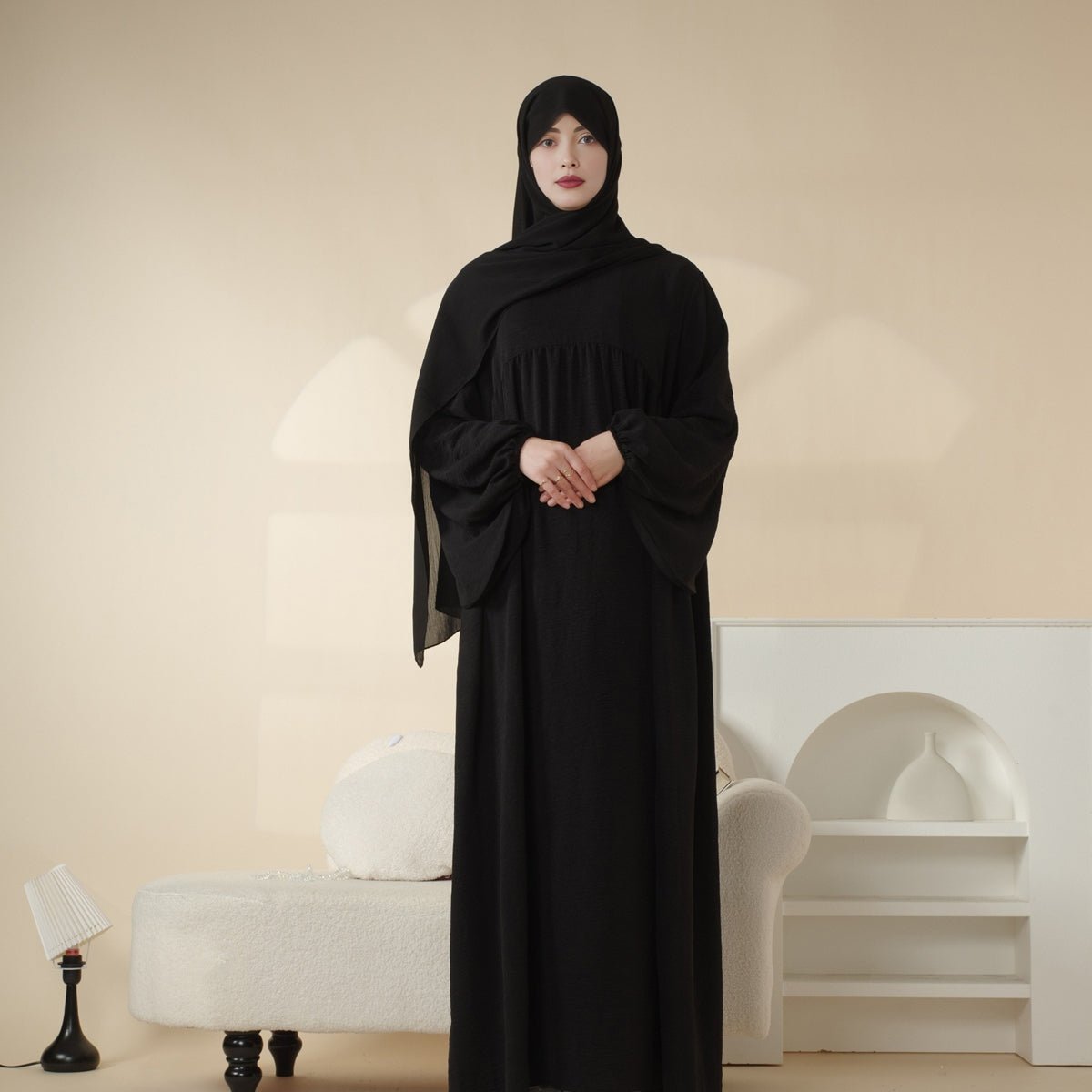 Reversible Abaya Made With Crepe Fabric (MA035)