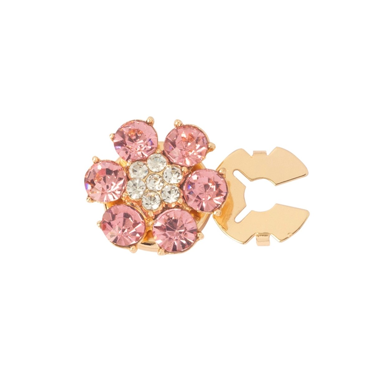 Rhinestone Button Covers | Crystal Flower Decorative Clips(MAC359)