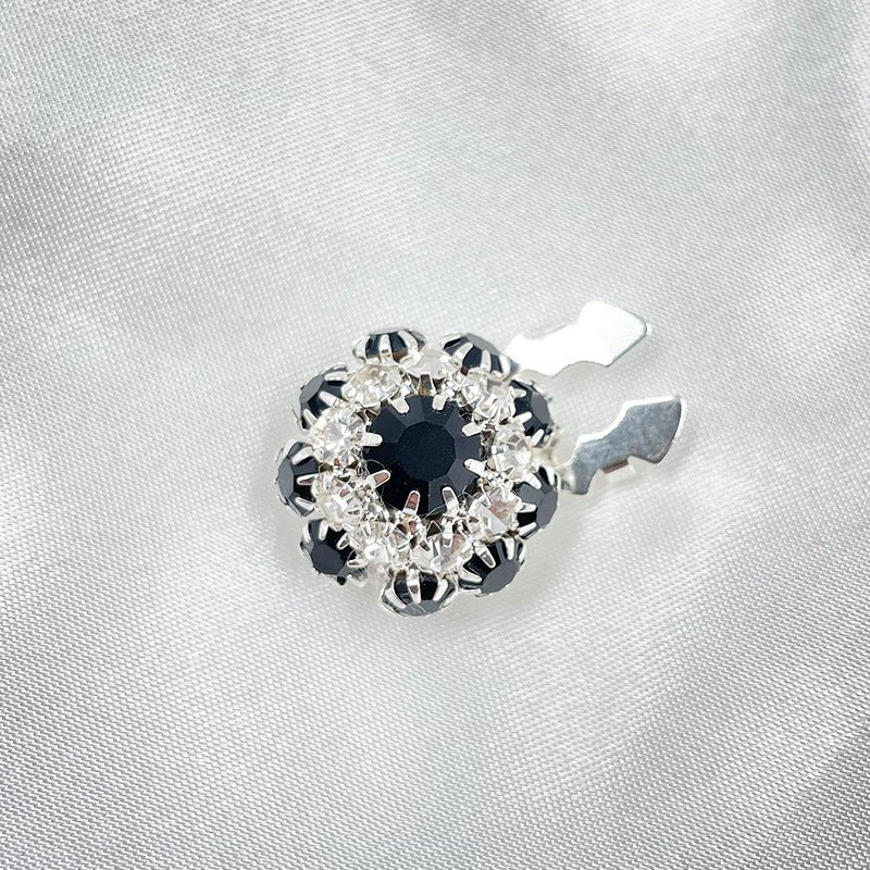 Rhinestone Button Covers | Crystal Flower Decorative Clips(MAC359)