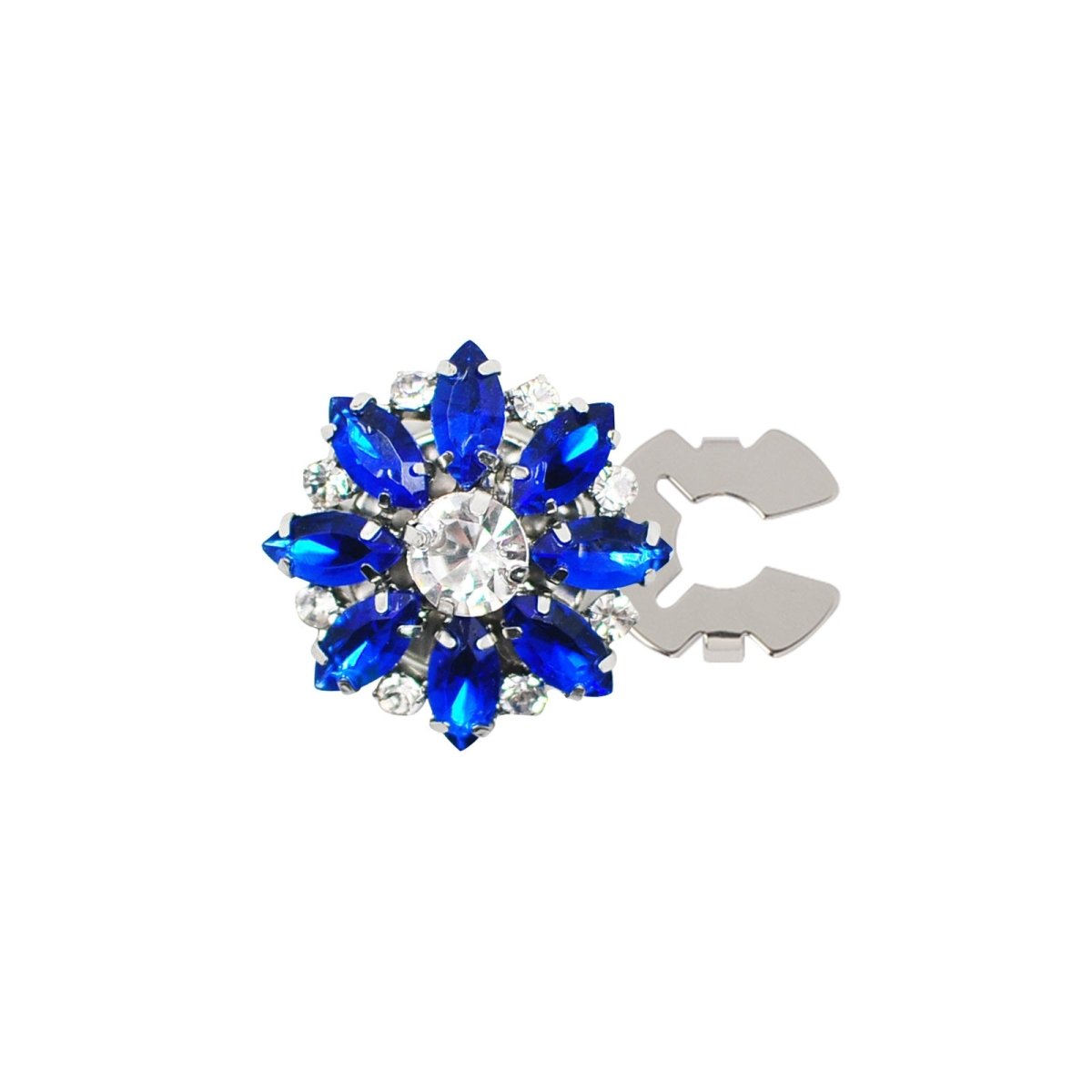 Rhinestone Button Covers | Crystal Flower Decorative Clips(MAC359)