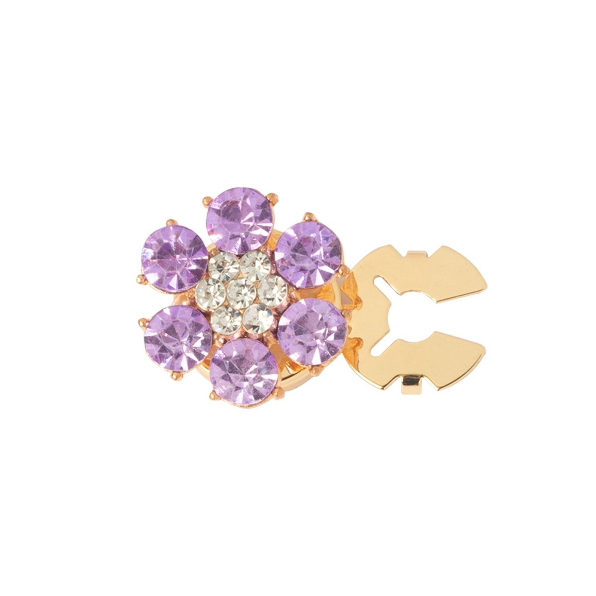 Rhinestone Button Covers | Crystal Flower Decorative Clips(MAC359)