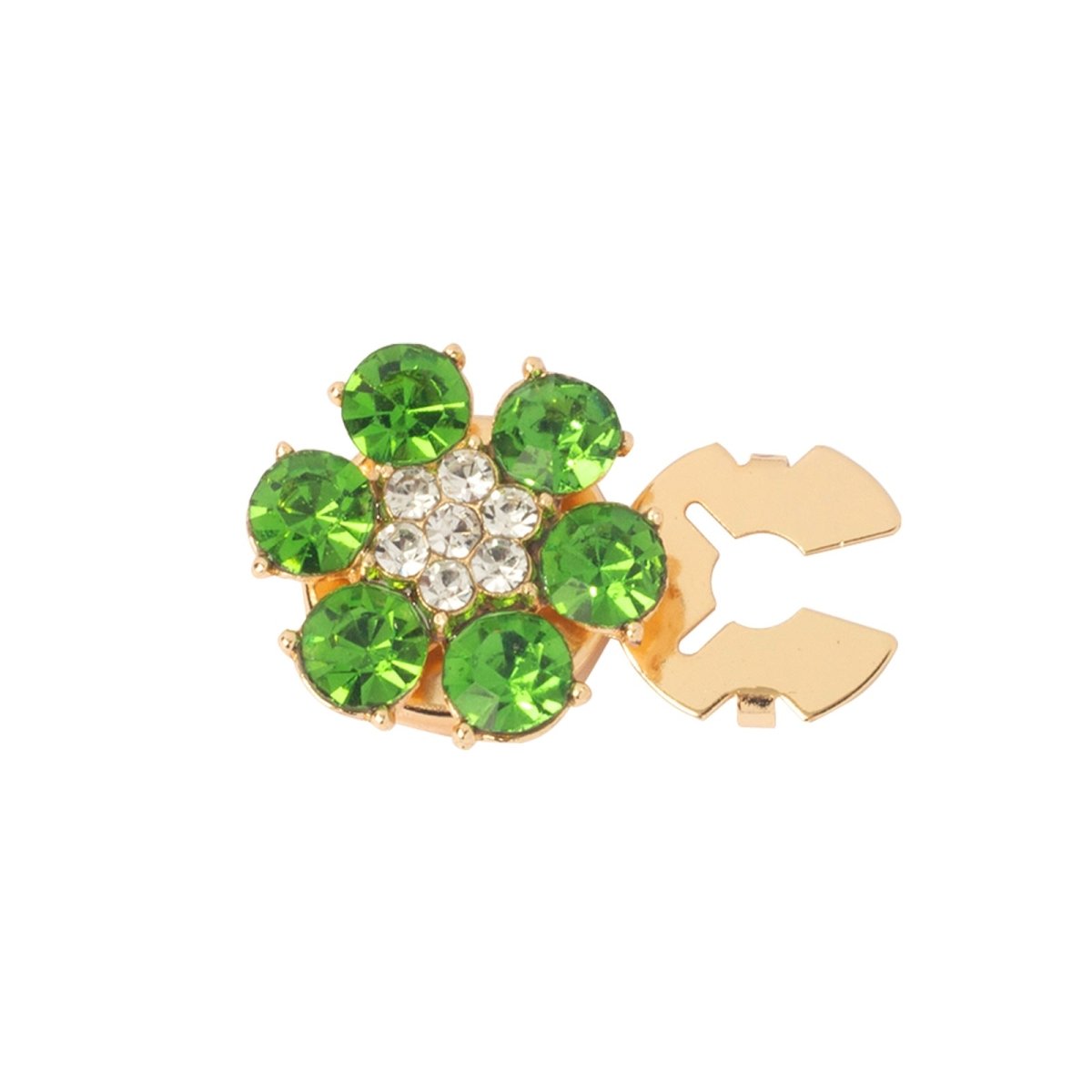 Rhinestone Button Covers | Crystal Flower Decorative Clips(MAC359)