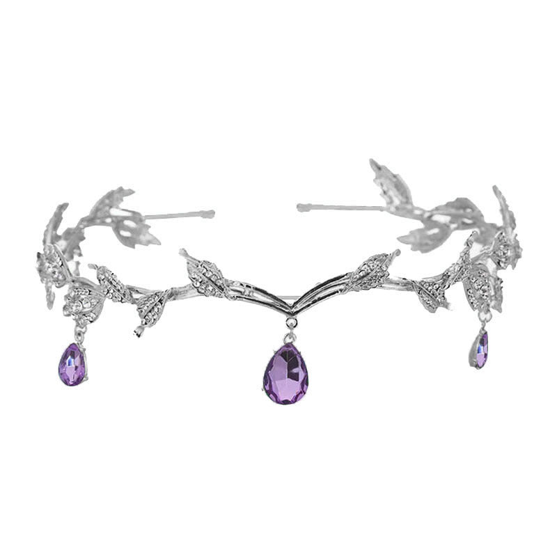 Rhinestone-Encrusted Hair Clip with Forehead Pendant Accent (MAC329)