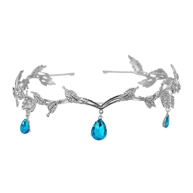 Rhinestone-Encrusted Hair Clip with Forehead Pendant Accent (MAC329)
