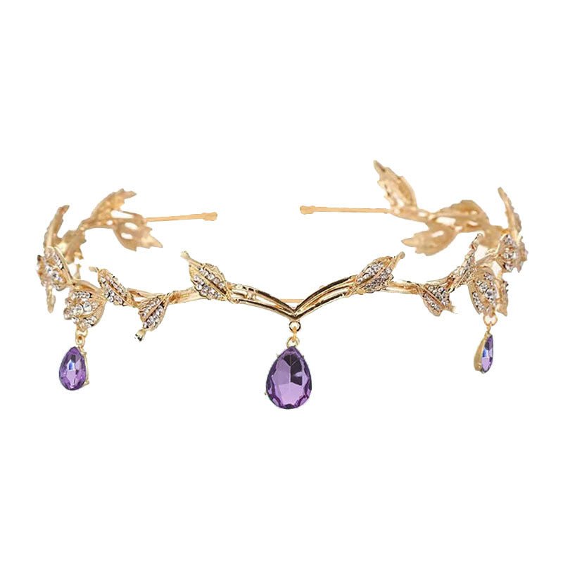 Rhinestone-Encrusted Hair Clip with Forehead Pendant Accent (MAC329)