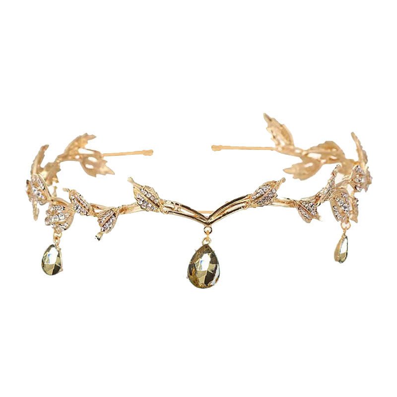 Rhinestone-Encrusted Hair Clip with Forehead Pendant Accent (MAC329)
