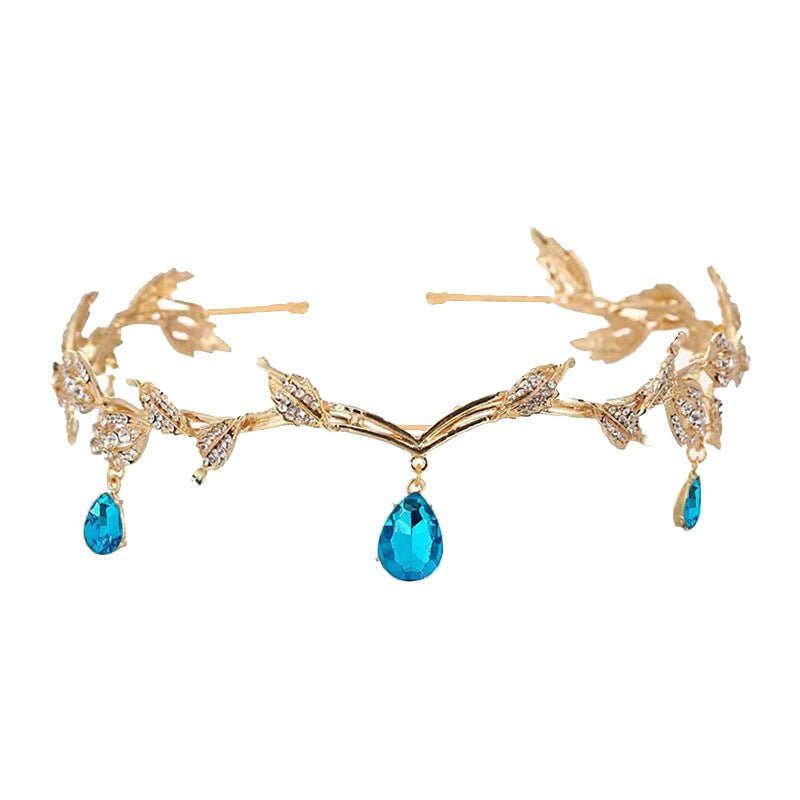 Rhinestone-Encrusted Hair Clip with Forehead Pendant Accent (MAC329)