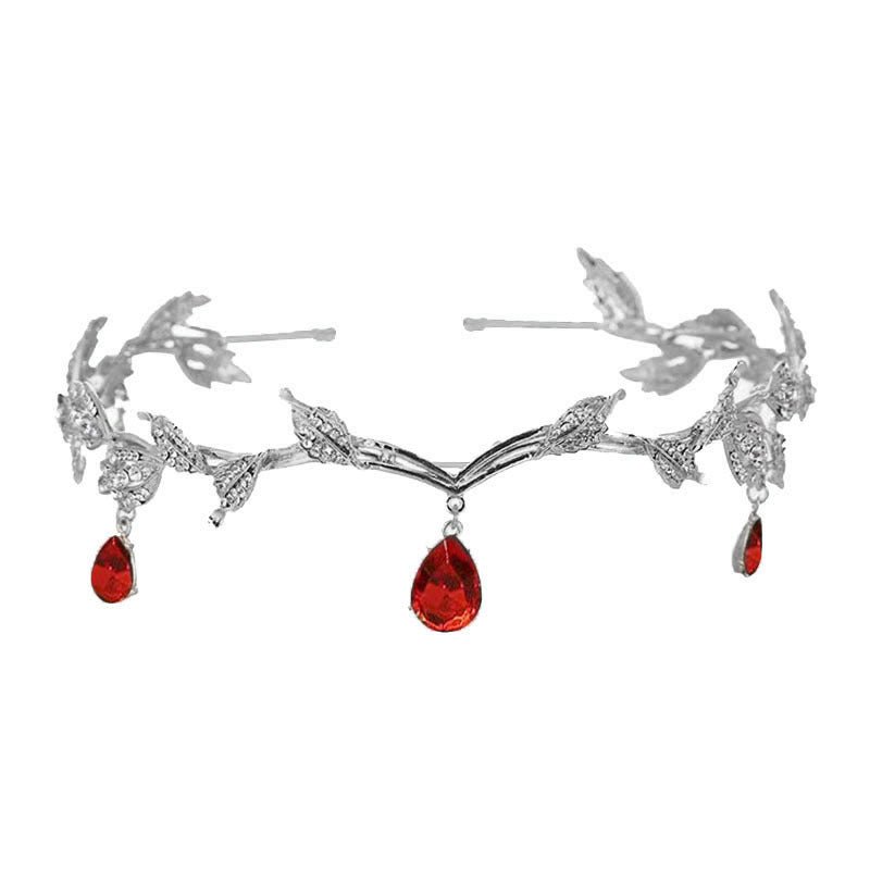 Rhinestone-Encrusted Hair Clip with Forehead Pendant Accent (MAC329)