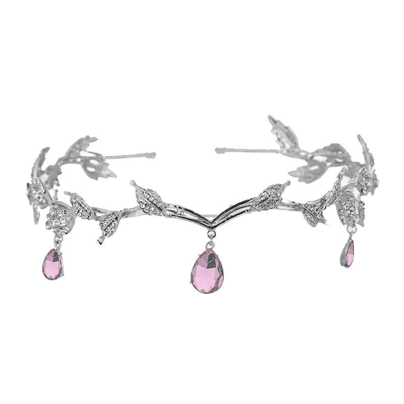 Rhinestone-Encrusted Hair Clip with Forehead Pendant Accent (MAC329)