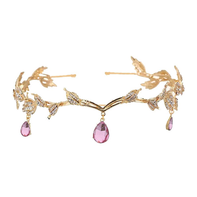 Rhinestone-Encrusted Hair Clip with Forehead Pendant Accent (MAC329)