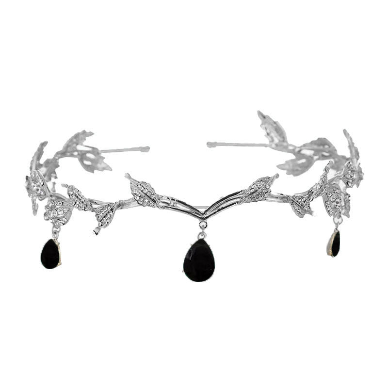Rhinestone-Encrusted Hair Clip with Forehead Pendant Accent (MAC329)