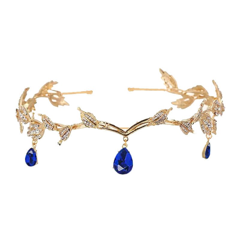 Rhinestone-Encrusted Hair Clip with Forehead Pendant Accent (MAC329)