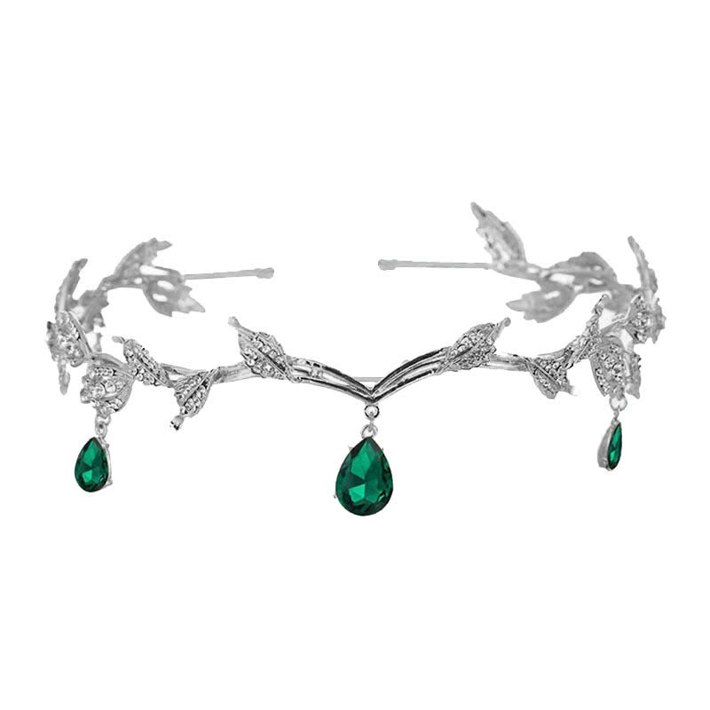 Rhinestone-Encrusted Hair Clip with Forehead Pendant Accent (MAC329)