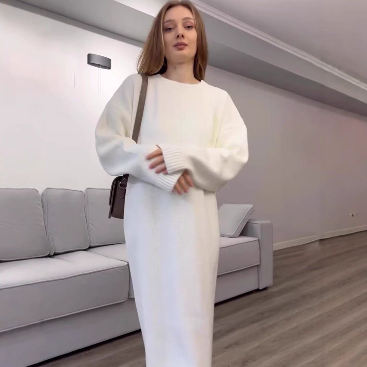 Ribbed Knit Maxi Dress(MS443)