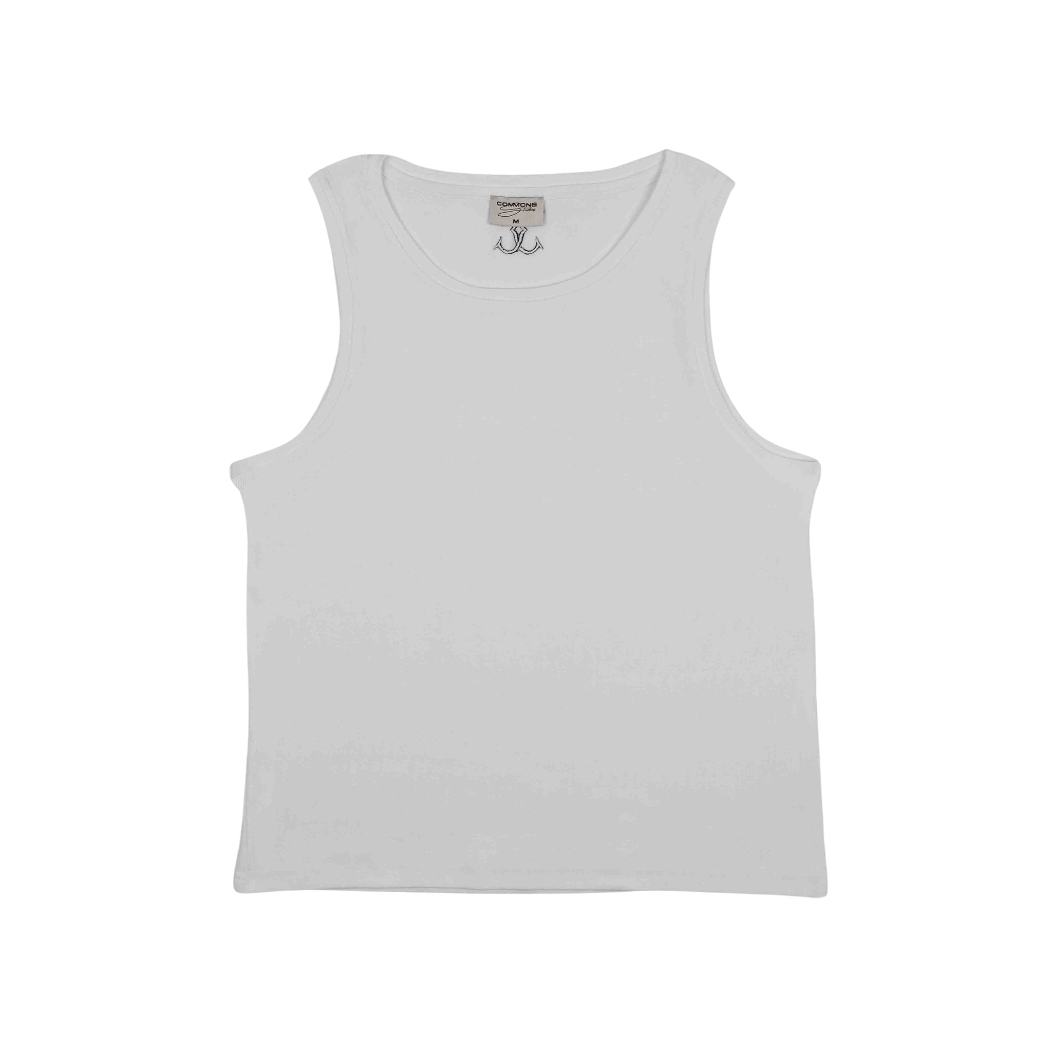 Commons Ribbed Vest Tank White