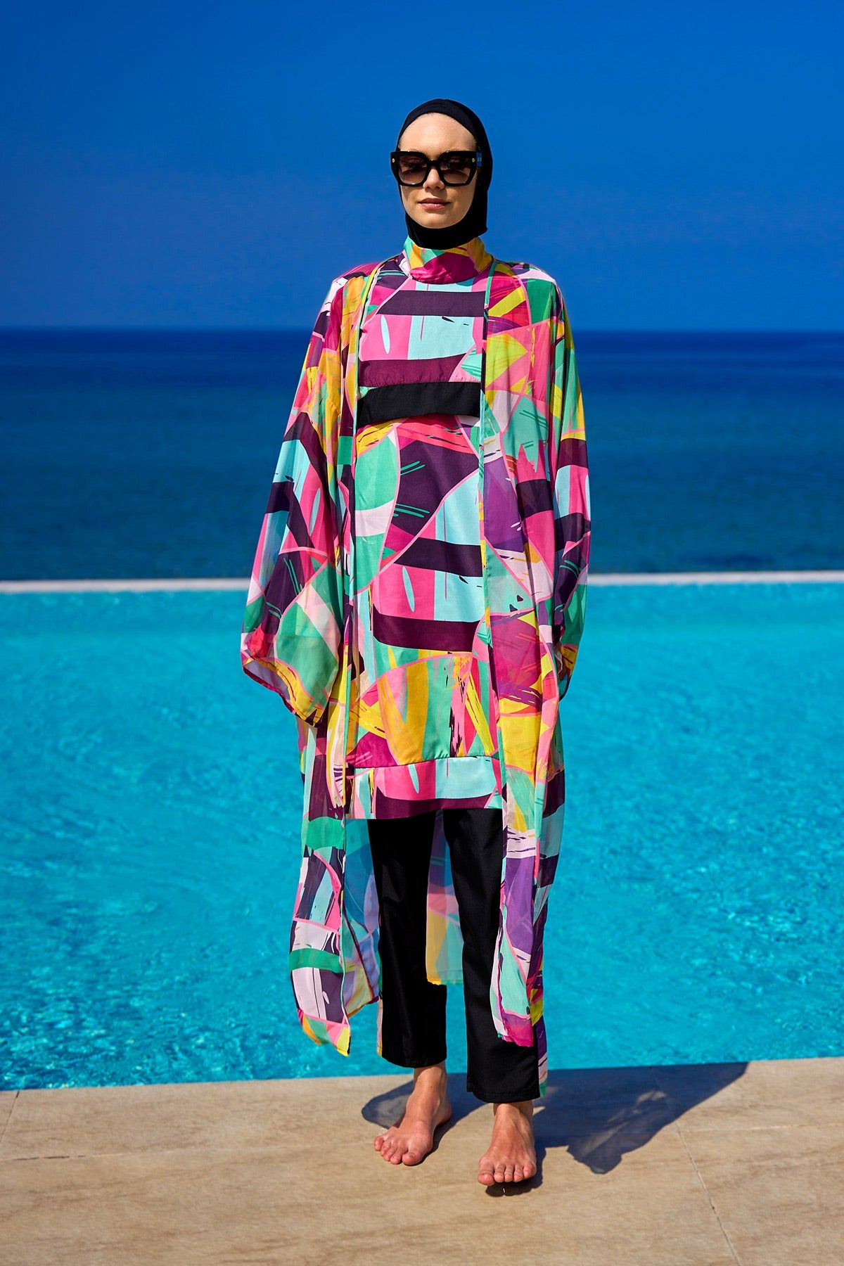 Rivamera Black Full Coverage Burkini Set for R2511