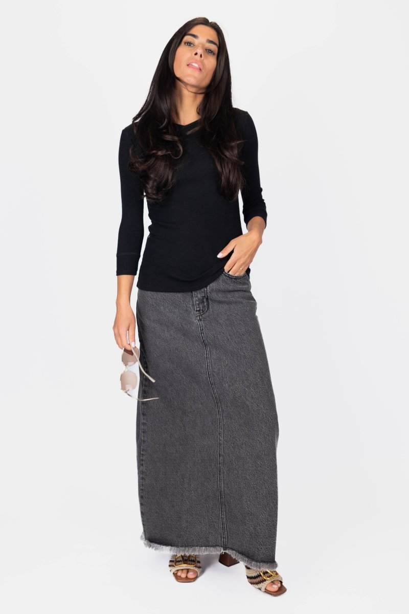 Romi Tee 3/4 Sleeve (Black)