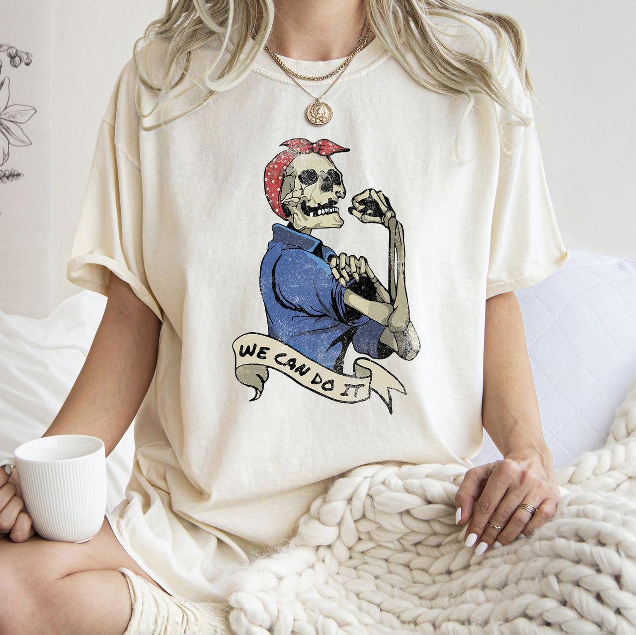Rosie The Riveter We Can Do It Retro Halloween Iconic Poster Artwork Edition Comfort Colors Tee