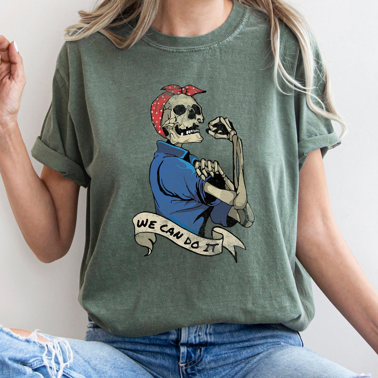 Rosie The Riveter We Can Do It Retro Halloween Iconic Poster Artwork Edition Comfort Colors Tee
